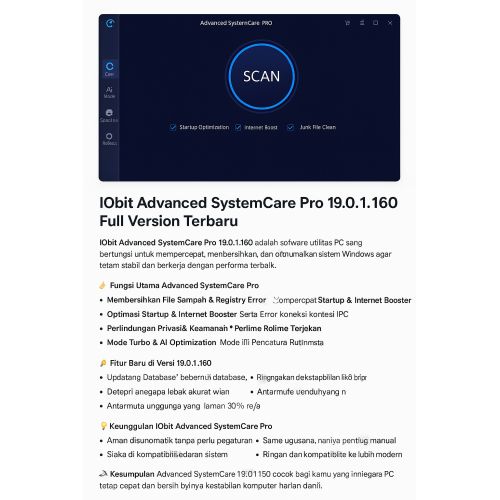 IObit Advanced SystemCare Pro 19.0.1.160 Full Version